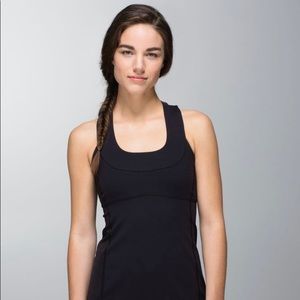 Lululemon Black Tank with Mesh Back SZ 4